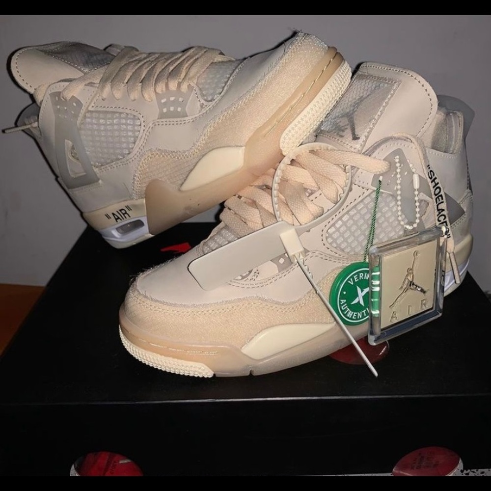 Jordan 4 retro off-white sail